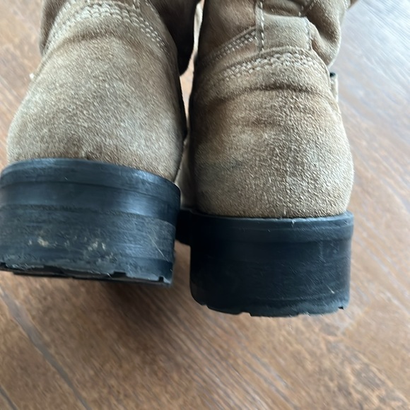 All Saints Paulina tan suede combat boots 40 9 - Picture 5 of 7